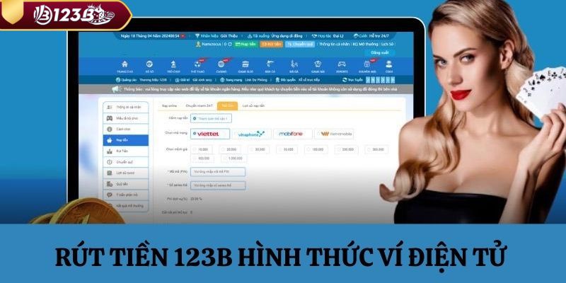 Rút tiền 123B nhà cái về ví điện tử