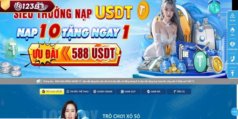 Vào đúng website để tải app 123B